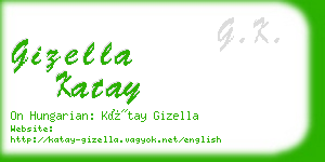 gizella katay business card